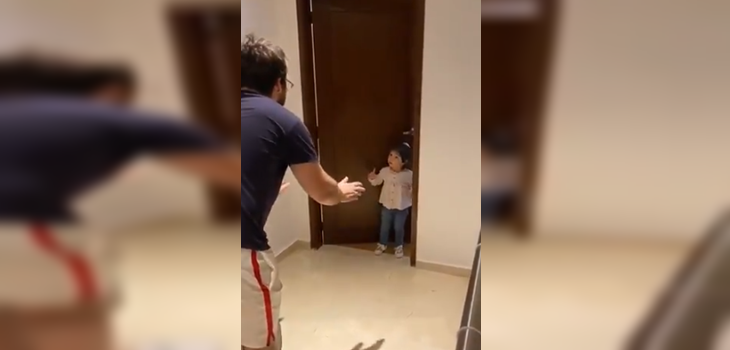 Esta niña lo entendió todo: se negó a abrazar a su papá para evitar contagiarse de COVID-19
