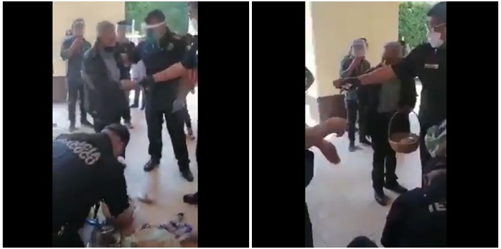 Policías compran dulces de adulto mayor para que vuelva a casa y se proteja del COVID-19