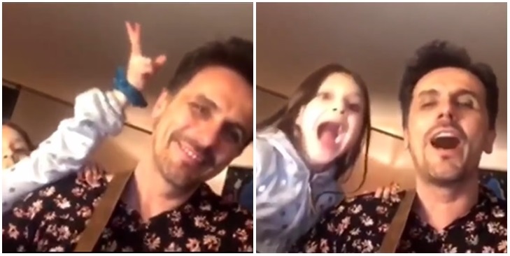 La tierna intervención de la hija de Sergio Lagos, mientras el animador intentaba grabar un video