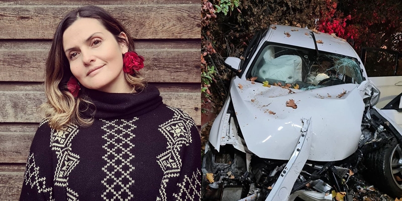 Conductor chocó muro de casa de Connie Achurra: chef mostró imágenes de consecuencias del accidente