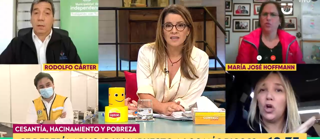 Tenso momento de diputada Hoffmann en CHV: le gritó a alcalde Durán y rechazó impuesto a súper ricos