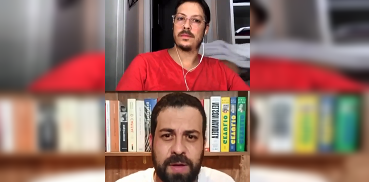 Pareja de popular animador brasileño se cruzó desnuda en medio de entrevista en vivo por Instagram