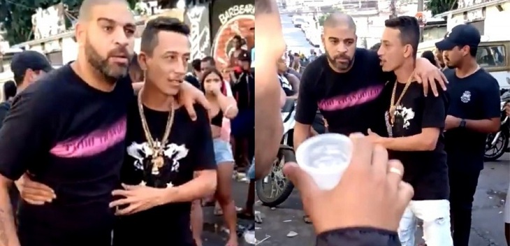 En fiesta ilegal y estado de ebriedad: captan a exgoleador brasileño Adriano en lamentable condición