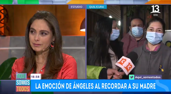 Ángeles Araya se quebró al oír historia de solidaria mujer en 'Aquí Somos Todos'