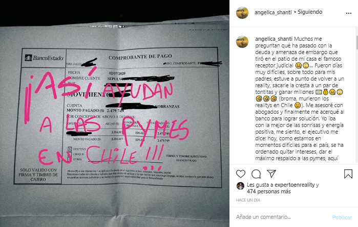 Angélica Sepúlveda y crédito Banco Estado