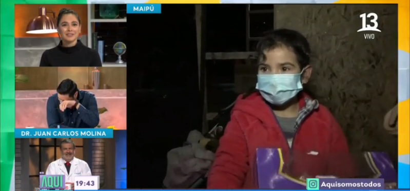 Reacción de niña al enterarse que tendrá una casa con baño quebró a Ángeles Araya y Pancho Saavedra