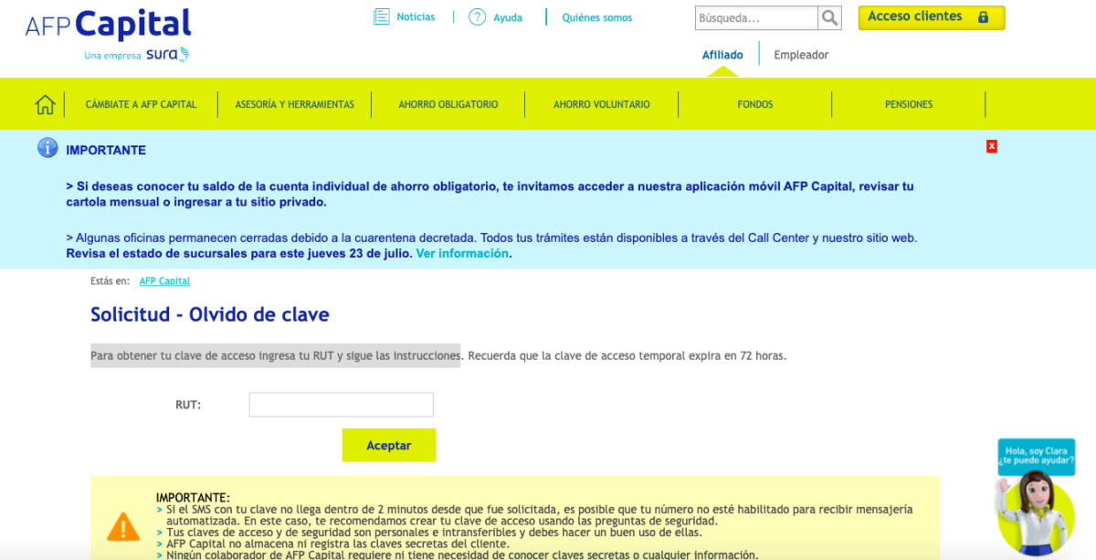 ¿cómo puedo obtener mi clave de la AFP?