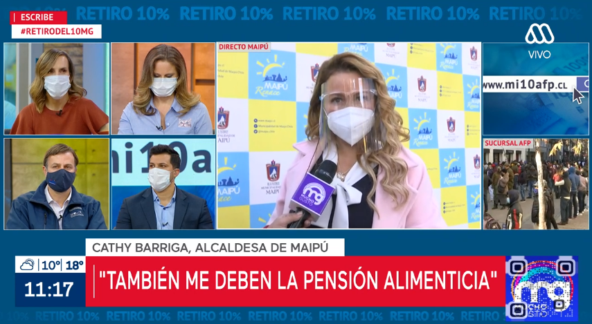 Cathy Barriga solicitará retención del 10% por deuda de pensión alimenticia