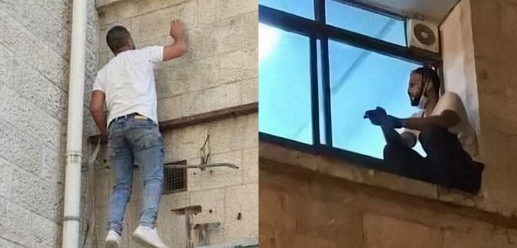 Joven palestino trepó a diario ventana de hospital para despedir a su madre contagiada con COVID-19