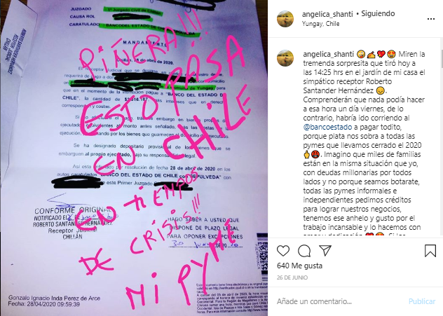 Angélica Sepúlveda y crédito Banco Estado