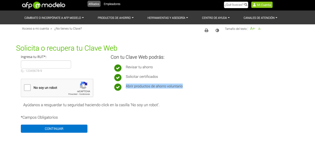 ¿cómo puedo obtener mi clave de la AFP?