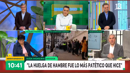 Moreira recordó el día que hizo una huelga de hambre por Pinochet