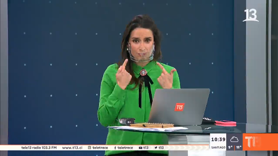 Medida sanitaria en Canal 13