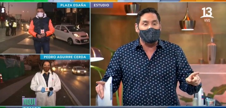 Pancho Saavedra vivió incómodo impasse con mascarilla al inicio de 'Aquí Somos Todos'