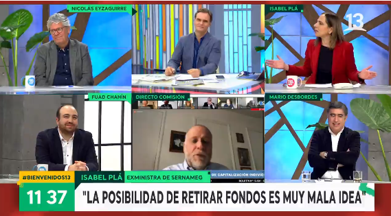 Exministra Isabel Plá reaccionó molesta en 'Bienvenidos' tras manifestar rechazo a proyecto del 10%