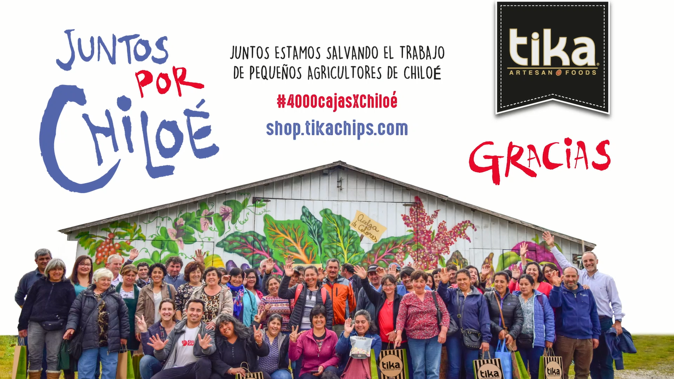 Tika llama a ayudar a agricultores de Chiloé comprando sus snacks exóticos con gran descuento