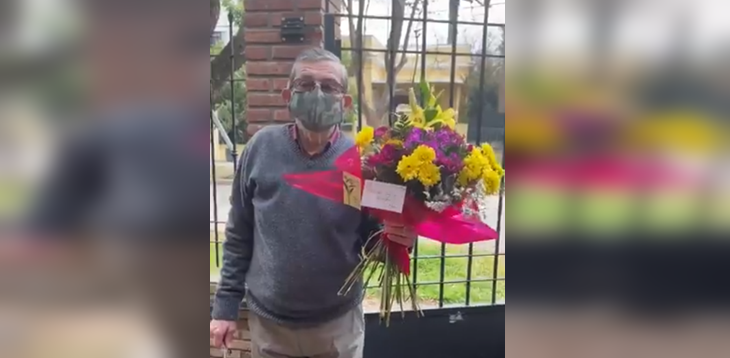El tierno gesto de padre a su hija en su cumpleaños: caminó cuadras para saludarla en su día