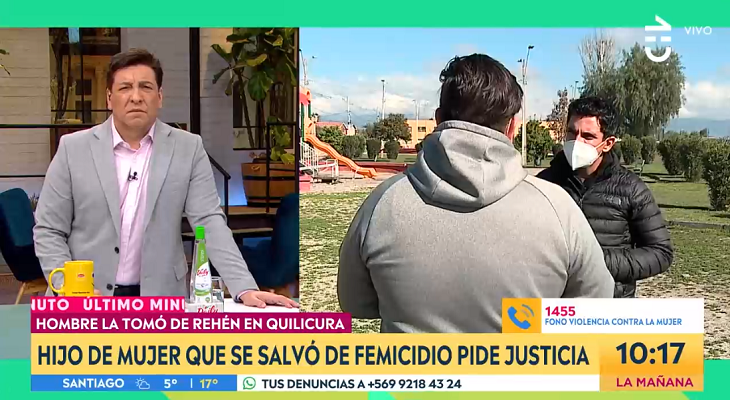 Hijo de víctima que fue tomada como rehen en Quilicura