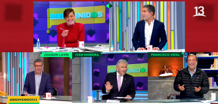 Petición de Francisco Vidal sacó risas en Bienvenidos: pidió cabritas por debate de Lavín y Moreira