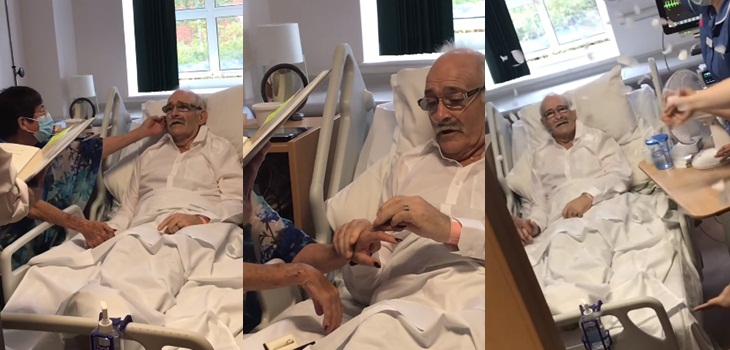 Adultos mayores se casaron tras 10 años comprometidos: novio fue diagnosticado con cáncer terminal