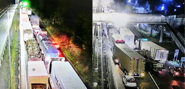 A la altura de Ercilla: desconocidos disparan y lanzan piedras a vehículos en movimiento en Ruta 5