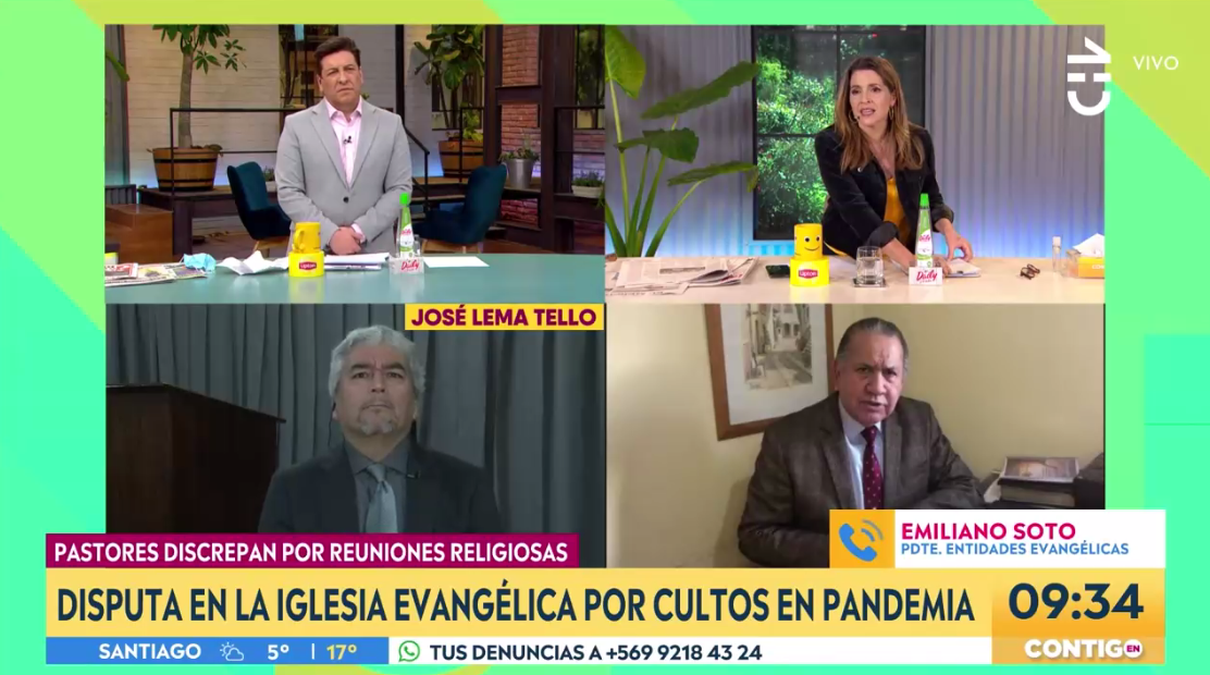 La "corrección" de JC Rodríguez y Monserrat Álvarez a pastor evangélico que cuestionó cuarentenas