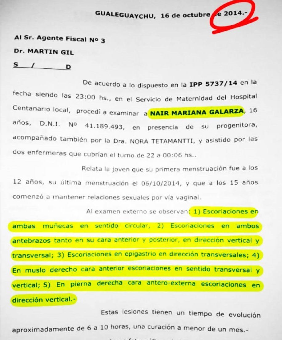 Pericias Nahir Galarza