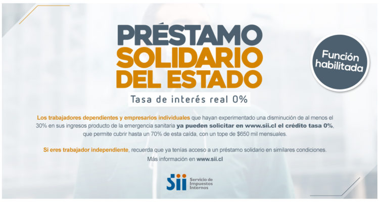 SII habilita plataforma para postular al préstamo solidario para la clase media