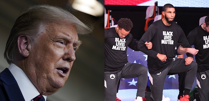 Donald Trump afirmó que desconecta partidos de la NBA cuando ve gente arrodillada: 
