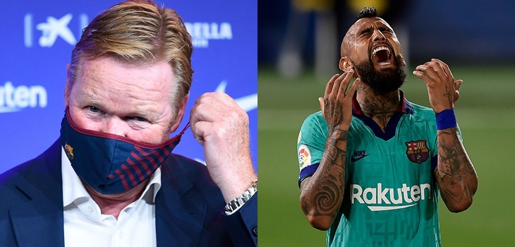 Barcelona se queda sin 'Rey': Koeman le comunicó a Vidal que no lo tiene considerado en sus planes