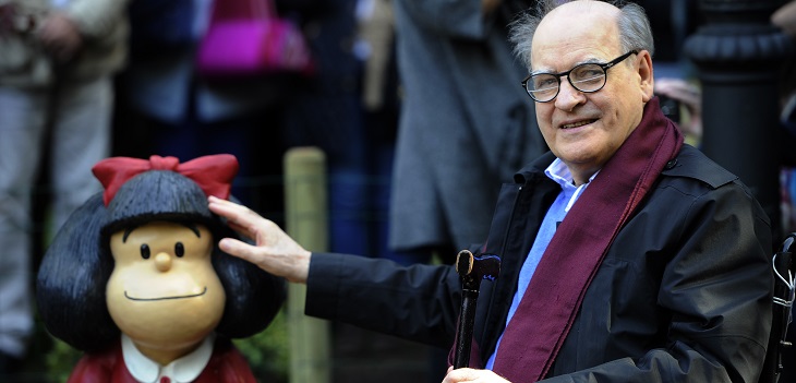 A los 88 años falleció Quino, el célebre dibujante argentino creador de Mafalda