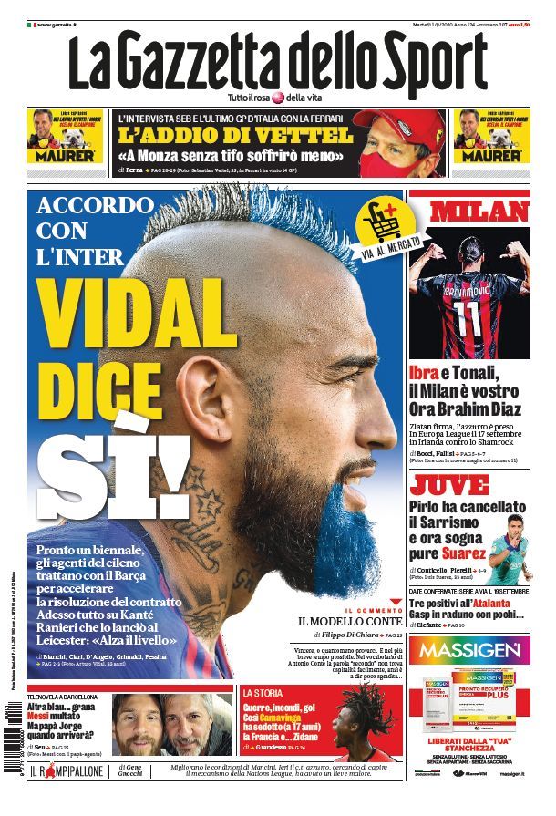 Medio italiano aseguró que Vidal aceptó oferta del Inter