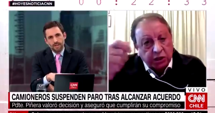 Furia de dirigente camionero con Daniel Matamala: 