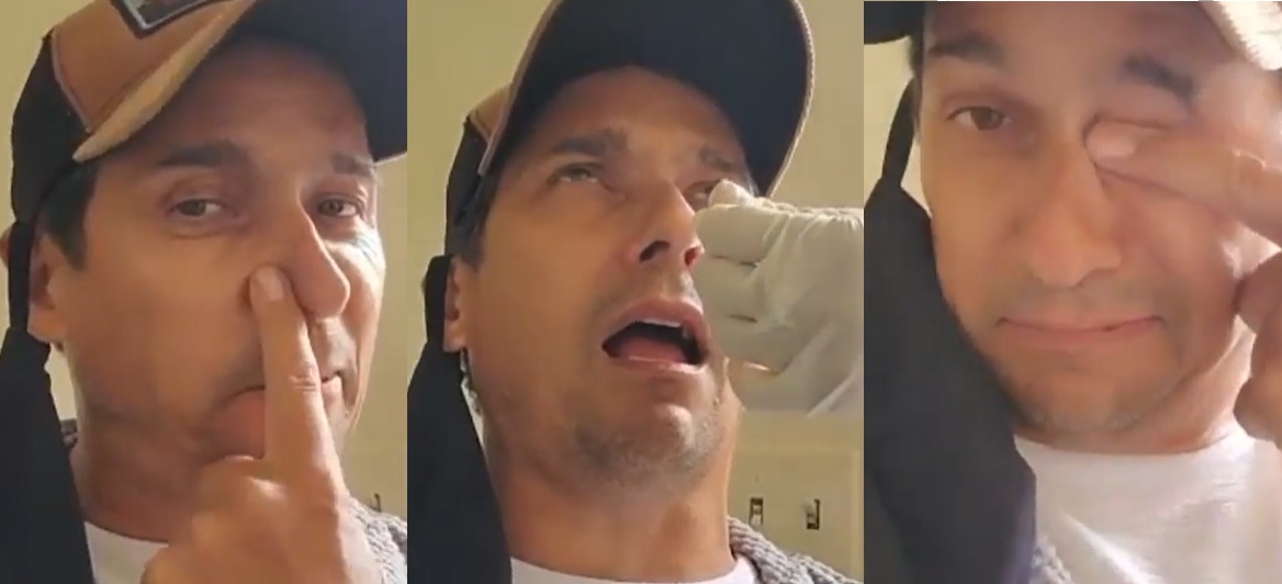 Rafael Araneda y su hilarante reacción tras someterse a examen de COVID-19: sacó risas en redes