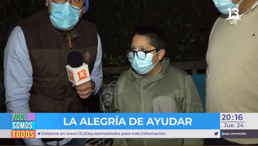 Niño que vendió un palo apareció en Aquí somos todos