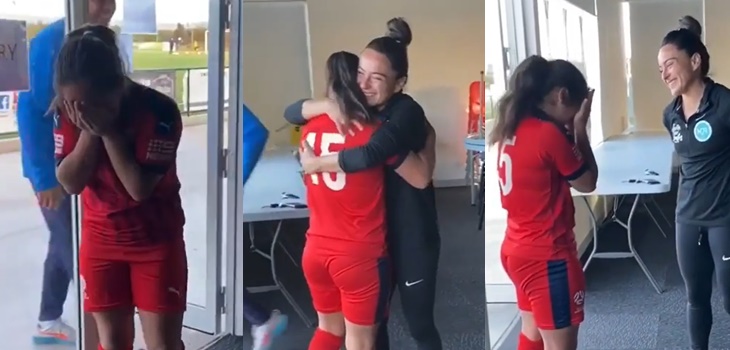 Cuando conoces a quien te inspira: el emocionante momento en que juvenil conoce a María José Rojas