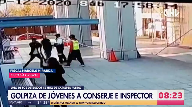 Hijo de Catalina Pulido fue detenido por participar en golpiza a conserje y guardia municipal