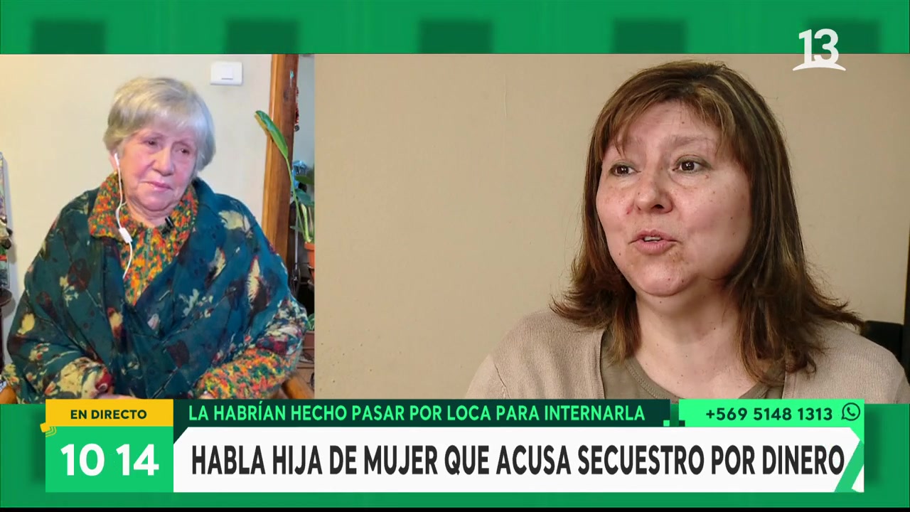 Hija de adulta mayor que denunció secuestro entregó su versión en Bienvenidos: 