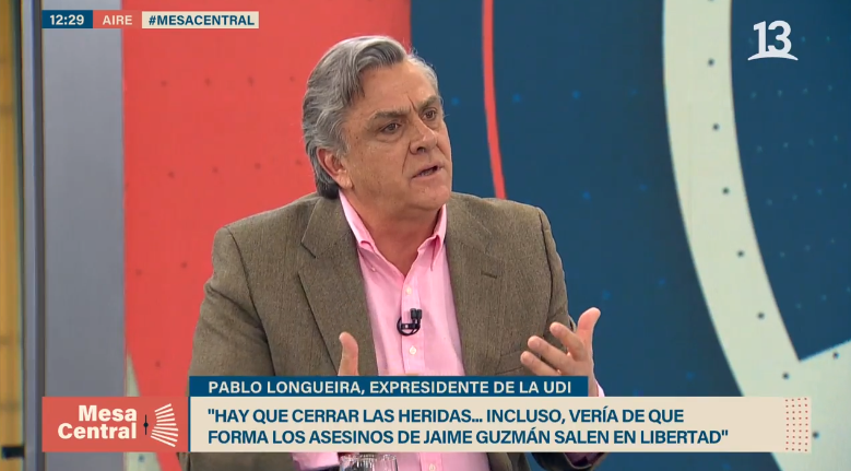 Pablo Longueira sorprende al declarar que está trabajando en liberar a los asesinos de Jaime Guzmán