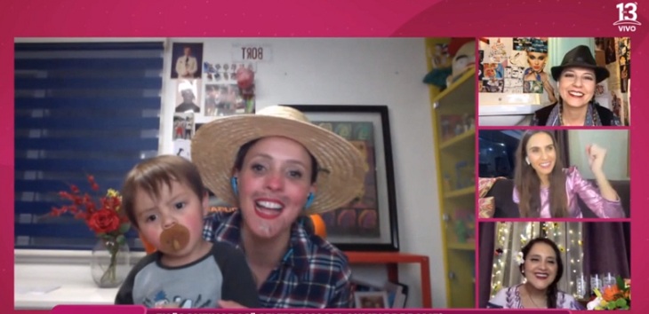 Maly Jorquiera recibió bromas por irrupción de su hijo en 