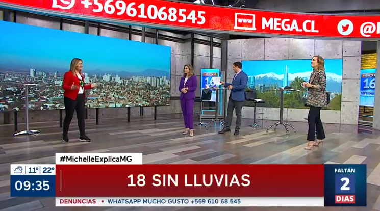 Michlle Adam y su pronóstico del tiempo