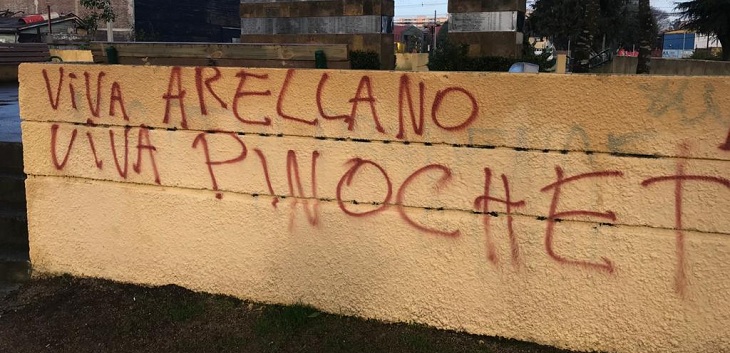 Anuncian acciones legales por rayado en memorial de DDDD en Temuco y Fiscalía abre investigación