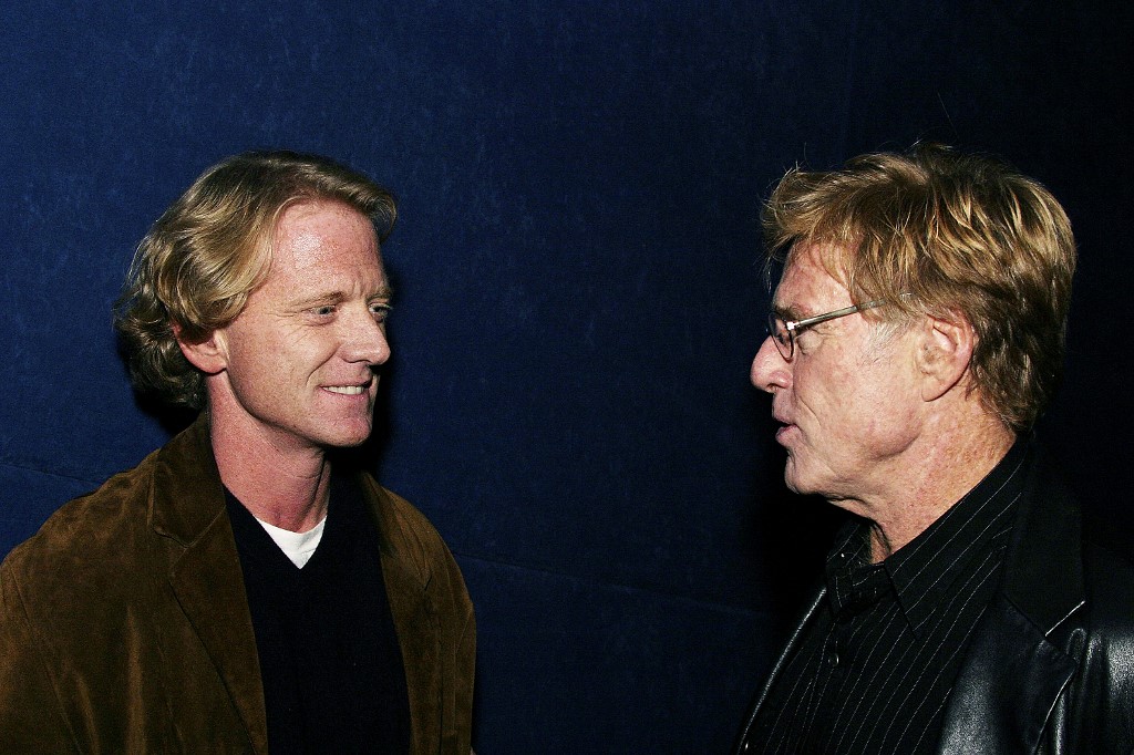 Robert Redford con su hijo James Redford