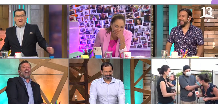 Clarisa Muñoz protagonizó cómico momento con Sebastián Sichel en Aquí somos todos: 