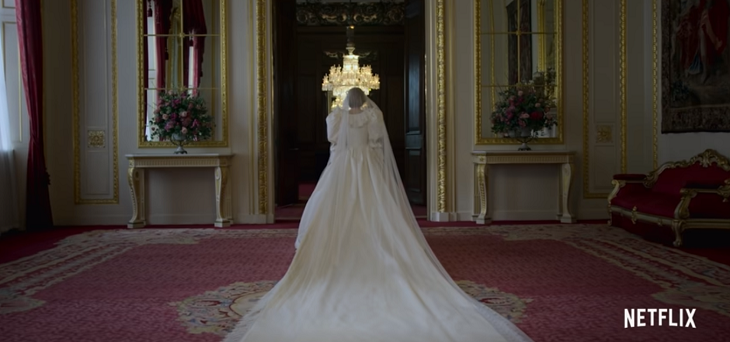 El trabajo detrás del gran vestido de novia de Diana de Gales para la serie de Netflix, 'The Crown'