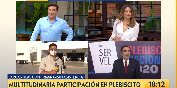 Transmisión especial de Chilevisión por Plebiscito 2020 lideró ampliamente la sintonía