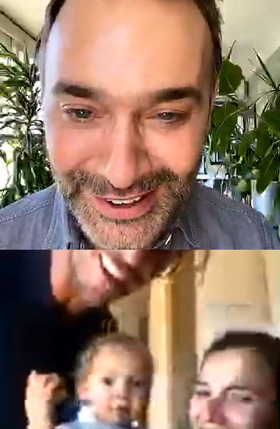 María Gracia Omegna y su bebé