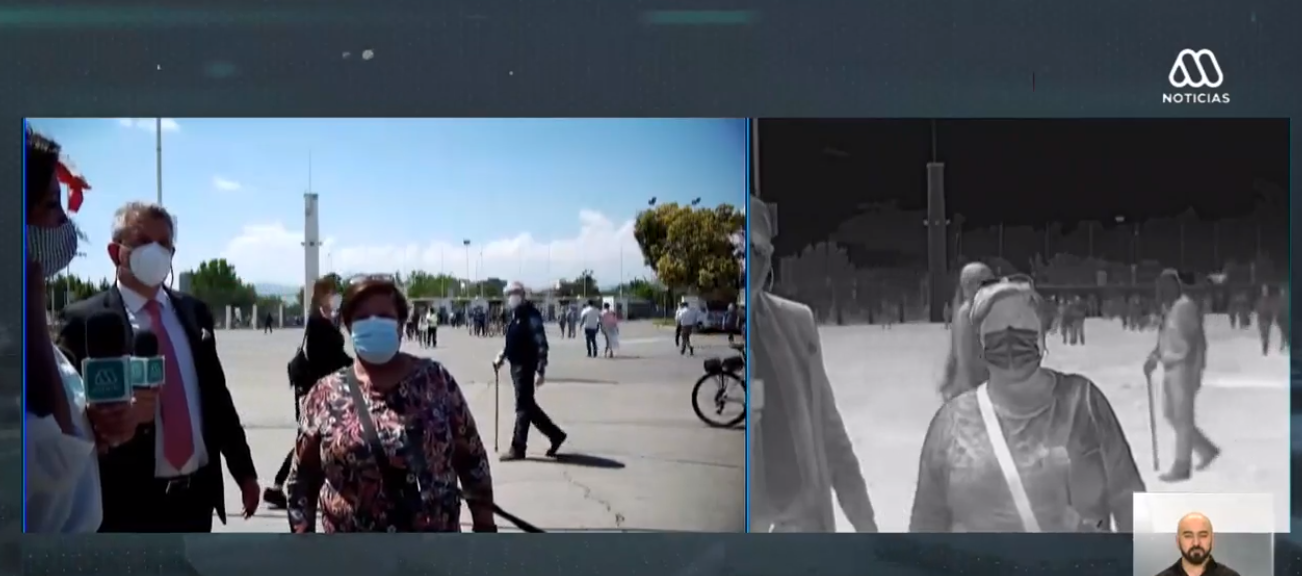 El divertido fail que sufrió mujer en Meganoticias al tratar de usar cámara térmica en vivo