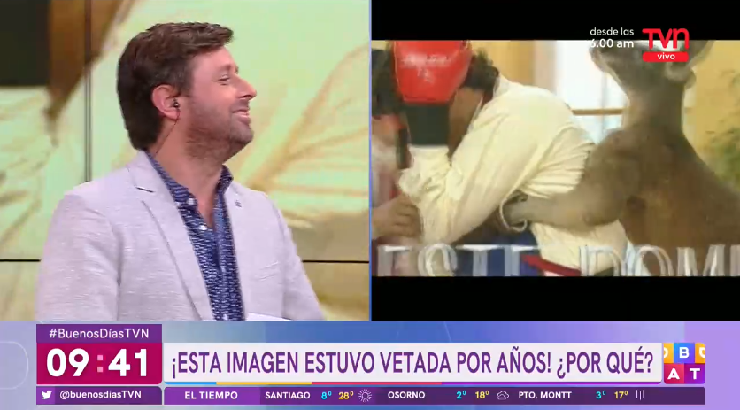 Rafa Araneda y canguro en Buenos días a todos