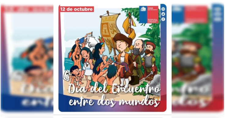 Seremi se disculpa por publicar ilustración de llegada de europeos a América con Cristiano Ronaldo